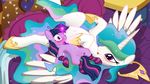  bed blush crown duo equine female feral friendship_is_magic glowing hi_res horn horse junglepony lesbian magic mammal my_little_pony pony princess princess_celestia_(mlp) royalty socks tongue tongue_out twilight_sparkle_(mlp) unicorn winged_unicorn wings 