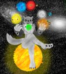  digimon female fox interplanetary_macro juggle macro mammal planet renamon solar space sun system 