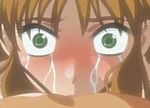  :&gt;= animated animated_gif bdsm blue_eyes blush bondage bound brown_eyes brown_hair dark-skinned_male dark_penis deepthroat ears eyebrows eyes fellatio green_eyes human interracial irrumatio lips lowres murakami_teruaki oral penis pov shintaisou shirakawa_tomomi tears uncensored 