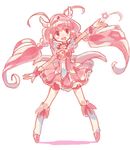  :d boots bow cure_happy drawr full_body hoshizora_miyuki knee_boots long_hair magical_girl oekaki open_mouth pink pink_bow pink_eyes pink_hair pink_shorts pink_skirt precure shorts simple_background skirt smile smile_precure! solo tiara 