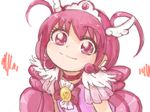  545112 bow choker cure_happy drawr hoshizora_miyuki long_hair magical_girl pink pink_bow pink_choker pink_eyes pink_hair precure smile smile_precure! solo tiara 