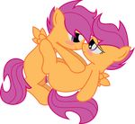  absurd_res alpha_channel blush cub cum cum_inside duo equine eye_contact female feral friendship_is_magic fur hair hi_res horse male mammal my_little_pony orange_fur original_character pegasus penis plain_background pony purple_hair sasukex125 scootaloo_(mlp) sex straight tagalong transparent_background vector wings young 
