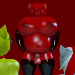 2026 3d_(artwork) absurd_res anthro areola balls belly big_belly big_breasts black_nose breasts canid canine charleyfox_fox clothing collar crossgender darius_tatu_(themeshow101) digital_media_(artwork) eyewear facing_another female fox fur genitals glans glasses glistening glistening_body gloves grey_body grey_fur group hair handwear hi_res huge_breasts hundred_(onehundredandone) intersex latex latex_clothing latex_gloves latex_handwear latex_legwear latex_thigh_highs legwear looking_at_another male mammal mti_crossgender multicolored_hair navel nipples overweight overweight_intersex penis red_areola red_background red_balls red_body red_collar red_fur red_hair red_nipples simple_background themeshow101 thigh_highs trio white_hair yellow_body yellow_fur zane_scoot