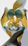 absurd_res anthro big_bulge big_butt boots bubble_butt bulge bulge_lick butt canid canine clothing duo erection eyebrows first_person_view fluffedwings footwear fox fox_mccloud fur genitals hi_res huge_butt humanoid_genitalia humanoid_penis leotard licking looking_at_viewer male male/male male_pov mammal nintendo oral orange_body orange_fur penile penis penis_lick scouter sex shoes star_fox tail tenting tongue