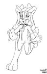  aval0nx cosplay costume cream_the_rabbit crossover cute female lagomorph lopunny mammal monochrome nintendo open_mouth pok&#233;mon pok&eacute;mon rabbit sega smile sonic_(series) video_games young 