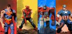  4boys absurdres animal_print artist_name autobot battle_damage belt black_hair blonde_hair blood blood_from_mouth blue_eyes bodysuit broken_shield brown_hair captain_america captain_america_(series) dc_comics gloves highres holding holding_shield injury male_focus marvel mask mecha multiple_boys muscular muscular_male one_eye_closed optimus_prime peter_parker primusibi red_gloves robot scratches shield spider-man spider-man_(original_suit) spider-man_(series) spider_print spider_web_print star_(symbol) star_print steve_rogers superhero_costume superman superman_(series) superman_logo torn_bodysuit torn_clothes torn_gloves torn_mask torn_sleeves trait_connection transformers 