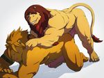  all_fours anal anal_penetration balls biceps big butt cum cum_in_ass cum_inside cum_on_hand erection feline gay lion male muscles nievelion nude penetration penis piercing reach_around sex taoren tattoo 