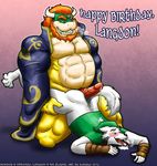  4_toes animal_ears anthro balls beard belly biceps big big_muscles big_penis birthday black_hair blue_eyes blush bowser butt canine chubby claws clothing collar cosplay couple cum dog dragon duo english_text erection facial_hair facial_markings fangs from_behind fur ganondorf gay gloves hair hindpaw horn hot_dogging husky interspecies jewelry king koopa langdon langdon_marston leaking link lying male mammal mario_bros markings musclegut muscles nintendo nipples nude open_mouth overweight panting paws pecs penis plain_background raised_tail red_eyes red_hair reptile robe royalty sasuga scalie sex shirt simple_background size_difference slut slutty smile soles spikes spread_legs spreading teeth text the_legend_of_zelda thick thick_penis thighs toes tongue tongue_out triforce turtle vein veins video_games white_fur 