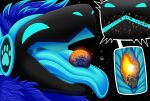  absurd_res anthro cosmos destruction earth eating eating_food extreme_size_difference furrypur hi_res inside_mouth internal machine macro macro_anthro macro_focus macro_male male mouth_closed neo object_vore open_mouth planet planet_destruction planet_vore protogen protogen_face protogen_visor size_difference solo star throat vore 