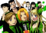  6+boys alphonse_elric alternate_costume black_hair blonde_hair blue_eyes brown_hair edward_elric envy_(fma) fullmetal_alchemist gloves green ling_yao long_hair maes_hughes microphone mikumo_sena multiple_boys orange_eyes roy_mustang solf_j_kimblee winry_rockbell 