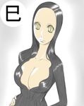  1girl black_hair breasts cleavage gell gell_(hunter_x_hunter) highres hunter_x_hunter large_breasts long_hair maria_1/2 solo 