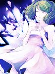  closed_eyes dress green_hair macross macross_frontier ranka_lee short_hair solo tenteko_(darasido) twintails 