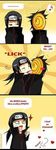  3koma comic darksahdow english forehead_protector heart jpeg_artifacts licking male_focus multiple_boys musical_note naruto naruto_(series) naruto_shippuuden sixteenth_note tobi uchiha_itachi 