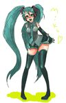  bad_id bad_pixiv_id blue_eyes blue_hair blush boots hatsune_miku long_hair necktie skirt solo ten_(ch) thigh_boots thighhighs twintails vocaloid 