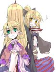  cup horn hoshiguma_yuugi kurodani_yamame mizuhashi_parsee multiple_girls oekaki sakazuki tadano_kagekichi touhou 