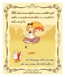  1girl :o accurate_lolita_coord alice's_adventures_in_wonderland alice_(alice_in_wonderland) animal animated animated_gif apron black_bow black_bowtie blonde_hair blue_dress border bow bowtie chasing classic_lolita clothed_animal commentary dav-19 dress english_commentary english_text grass hair_bow lolita_fashion long_hair looping_animation lowres pixel_art rabbit running solo source_quote very_long_hair web_address white_apron white_rabbit_(alice_in_wonderland) white_rabbit_(animal) 