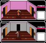  aki_minoriko aki_shizuha blonde_hair english fake_screenshot hat indoors multiple_girls open_door spy_vs_spy standing touhou un_poco 