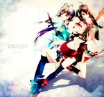  back-to-back electric_guitar guitar instrument luo_tianyi multiple_girls vocaloid vocanese xianguang yuezheng_ling 