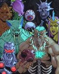  animal_ears artagoneztic black_sclera brain clenched_teeth closed_eyes colored_sclera colored_skin commentary duke_fishron empress_of_light english_commentary exposed_brain extra_mouth eye_trail furrowed_brow golem golem_(terraria) green_skin highres invincible_(series) light_trail looking_at_viewer manlification meme moon_lord_(terraria) muscular muscular_male pink_eyes pink_lips plantera ribs robot skeletron_prime sneer teeth terraria the_destroyer_(terraria) the_twins_(terraria) tusks viltrumite_group_shot_(meme) wall_of_flesh_(terraria) yellow_skin 