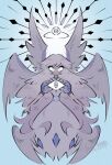 3_eyes 6_wings absurd_res angel angel_humanoid chest_eye clothed clothing dress emily_(hazbin_hotel) feathered_wings feathers female halo hazbin_hotel hellaverse hi_res humanoid multi_eye multi_wing not_furry seraph_(angel) solo wings yasutak1192