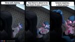  3d_(artwork) abs absurd_res anesthesia anthro athletic audrey_(nastyman) big_breasts black_hair blender_(artwork) blush bodily_fluids bottomwear bra breasts canid canid_demon canine choker clothed clothing coat comic crazy_eyes demon dialogue digital_media_(artwork) dr._voir drugged drugs duo english_text eyewear female forced fur gardevoir gardevoirite generation_3_pokemon ghostgengaming glasses glowing glowing_eyes hair hand_holding hand_on_breast hand_on_chest heart_eyes heart_symbol hellhound hi_res holding_breast hospital humanoid insane jewelry lab_coat long_hair looking_at_viewer lustful_eyes lustful_gaze mammal medical medical_malpractice medical_play medium_hair mega_stone mega_stone_collar mega_stone_necklace mythological_canine mythological_creature mythology necklace nintendo open_mouth pink_eyes pokemon pokemon_(species) questionable_consent red_eyes sedated speech_bubble substance_intoxication sweat sweatdrop sweaty_breasts text topwear underwear unprofessional_behavior white_body 