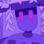  1girl animated animated_gif guardener_(undertale_yellow) highres lemonere looking_at_viewer no_mouth purple_eyes purple_theme robot solo undertale undertale_yellow upper_body utdr_(toby_fox) 
