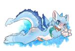2_horns 4_fingers alex_(alexreallytaken) ambiguous_gender anthro armband biped blue_body blue_eyes blue_fur blue_horn blush bodily_fluids body_blush butt butt_blush cheek_tuft claws collar collar_only countershade_fur countershading cum cum_on_hand cum_on_paw cum_on_pawpads digital_drawing_(artwork) digital_media_(artwork) dragon ear_blush erection facial_tuft fingers fur furred_dragon furred_scalie furred_wings gagaga_ram genital_fluids genitals glistening glistening_butt glistening_eyes head_tuft hi_res horn horn_jewelry horn_ring inner_ear_fluff jewelry looking_at_viewer lying male mythological_creature mythological_scalie mythology nude pawpads paws penis pink_pawpads ring_(jewelry) scalie side_view simple_background skinny_ambiguous skinny_anthro small_wings smile solo tail tail_tuft tapering_penis tapering_tail tuft wings