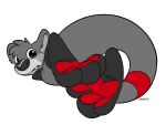  2016 4_toes anthro countershading feet foot_fetish foot_focus fur grey_body grey_eyes grey_fur jazzotter leg_markings looking_at_viewer looking_back male mammal markings mustelid open_mouth otter pawpads red_pawpads scruffkerfluff signature simple_background socks_(marking) soles solo toes whiskers white_background 