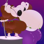 1:1 2026 anthro balls banknote belly big_balls big_belly big_butt big_muscles big_nipples big_pecs big_penis black_nipples brett_(bigbadbrett) brown_body brown_fur butt canid canine canis dancing fur genitals hi_res huge_balls huge_belly huge_penis hyper hyper_balls hyper_belly hyper_genitalia hyper_penis kindbunneh kindbunny20mx male mammal money musclegut muscular nipples pecs penis pole pole_dancing solo standing stripper stripper_pole wolf
