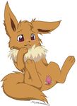  canine eevee female feral fox mammal mysterious_mew nintendo open_mouth pok&#233;mon pok&eacute;mon presenting pussy spread_pussy spreading tape video_games 
