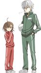  1girl accelerator ahoge bad_id bad_pixiv_id blush_stickers brown_eyes brown_hair last_order short_hair to_aru_majutsu_no_index track_suit volleyball white_hair yamano_(151515) 