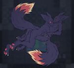  anthro big_ears butt canid canine casualties:_unknown claws cuddling digital_drawing_(artwork) digital_media_(artwork) digitigrade duo ear_tuft experiment_(scav_prototype) eye_contact firealone fluffy fluffy_tail fur fur_markings grey_body grey_ears grey_fur grey_pupils grey_tail heads_together hi_res hug looking_at_another male male/male mammal markings multicolored_tail nipples nude pawpads paws pupils red_pawpads red_sclera screencap screencap_background smile tail traced tuft 