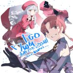  1boy 2girls absurdres angra_mainyu_(fate) bazett_fraga_mcremitz beret black_pantyhose blush_stickers bodysuit breasts brooch caren_hortensia caren_hortensia_(amor_caren)_(second_ascension) cloak commentary_request curtained_hair dark-skinned_male dark_skin fate/grand_order fate_(series) finger_counting floating from_side full_body grin hair_tubes hat highres index_fingers_raised jewelry large_breasts long_hair looking_at_viewer low_ponytail manannan_mac_lir_(second_ascension)_(fate) medium_breasts mole mole_under_eye multicolored_bodysuit multiple_girls neck_ribbon noko_morokoshi outstretched_arm pantyhose parted_bangs pleated_skirt ponytail red_cloak red_eyes red_hair red_hat red_shirt red_skirt ribbed_bodysuit ribbon shawl shirt shroud_of_magdalene simple_background single_hair_tube skirt smile turning_head two-tone_bodysuit upper_body v wavy_hair white_background white_hair yellow_eyes 