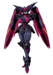  commentary crossed_arms crossed_legs full_body g_gundam green_eyes gundam highres looking_at_viewer master_gundam mecha mecha_focus no_humans redesign robot science_fiction simple_background solo standing super_robot v-fin white_background yd_(orange_maru) 