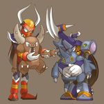  ^_^ arm_grab black_eyes boomer_kuwanger brown_eyes carrying character_doll claws closed_eyes crossover gen_1_pokemon gen_2_pokemon gravity_beetbood green_eyes grey_background height_difference heracross horn horns hug hug_from_behind look-alike looking_down lowres mecha no_humans outstretched_arm pinsir pokemon pokemon_(creature) robot rockman rockman_x rockman_x3 simple_background slit_pupils smile spikes standing stuffed_animal stuffed_beetle stuffed_toy tanei_fumi teeth trait_connection yellow_sclera 