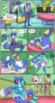  6_panel_comic absurd_res alien angry anthro baby_powder blue_body blue_eyes blue_fur blush boots breasts canid canine canis cerinian changing_table childish_clothing clean_diaper clothed clothing comic crib dialogue diaper diaper_change domestic_dog dressing dressing_another embarrased_female embarrassed embarrassed_expression fangs fay_(star_fox) felid feline female footwear forced_infantilism fox fur gloves group gun hair handwear heart_eyes heart_symbol hi_res holding_gun holding_object holding_ranged_weapon holding_weapon jacket krystal_(star_fox) laugh laughing_at legs_up lev0on lying lynx mammal markings mittens miyu_(star_fox) nintendo nursery object_in_mouth on_back open_diaper pacifier pacifier_in_mouth pinned poodle powder powdering ranged_weapon restrained restrained_arms restrained_legs ribbons robotic_arm sharp_teeth shoes sippy_cup solo space spacecraft spaceship_background spaceship_interior spots spotted_body spotted_fur star_fox stripped_naked struggling teeth tongue topwear trio undressing_another uppies vehicle weapon wearing_diaper white_body white_fur yelling 