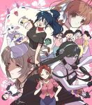  black_dress breasts brown_hair cleavage commentary_request doraemon dress highres holding holding_weapon nobi_tamako ohyou_wake pokemon pokemon_(anime) spy_x_family toriel undertale utdr_(toby_fox) weapon yor_briar 