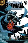  1boy 1girl absolute_batman absolute_dc axe back_spikes bat_mask batman batman_(absolute_dc) batman_symbol battle_axe belt bodysuit comic_cover cover cover_page dc_comics dexter_soy grey_bodysuit harley_quinn harley_quinn_(absolute_dc) highres jacket lifting_object multicolored_suit red_jacket superhero_costume taut_bodysuit taut_clothes two-tone_suit utility_belt weapon 
