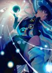  1boy armor belt black_belt black_bodysuit black_bow black_bridal_gauntlets black_hair black_hole black_shorts blue_cape blue_eyes blue_gem blue_hat blue_jingasa blue_kimono blue_sleeves blunt_ends bodysuit bow bridal_gauntlets bright_pupils cape closed_mouth commentary_request eyeliner feathers fingernails from_below furisode gem genshin_impact glowing_markings gold gold_ring gold_trim grey_background hand_on_own_face hands_up hat head_tilt highres japanese_armor japanese_clothes jingasa juban kimono knee_up kote kurokote layered_sleeves leg_warmers looking_at_viewer makeup male_focus mandala mandarin_collar middle_ring open_clothes open_hand open_kimono pom_pom_(clothes) purple_rope purple_sash red_eyeliner rope sanotr_gnsn sash scaramouche_(genshin_impact) short_sleeves shorts shoulder_peek side_cape solo tassel tsurime twitter_username uneven_eyes vision_(genshin_impact) vortex wanderer_(genshin_impact) white_kimono white_leg_warmers white_pupils white_sleeves wind yellow_feathers 