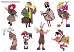  animal_ears black_eyes black_hair blue_eyes blue_hat briefcase brown_capelet brown_pants brown_poncho brown_skirt brown_vest caine_(the_amazing_digital_circus) cane capelet coat colored_sclera colored_teeth commentary_request copyright_name copyright_notice crocodile_boy furry furry_male gangle_(the_amazing_digital_circus) green_eyes green_vest grin gummigoo hat heterochromia holding holding_briefcase holding_cane holding_magnifying_glass holding_notebook holding_pocket_watch jax_(the_amazing_digital_circus) kinger_(the_amazing_digital_circus) magnifying_glass mask multicolored_eyes naruta_iyo necktie notebook official_alternate_costume official_art pants pink_shirt plaid_clothes plaid_coat plaid_hat plaid_poncho plaid_skirt pocket_watch pomni_(the_amazing_digital_circus) poncho purple_necktie rabbit_ears ragatha_(the_amazing_digital_circus) red_eyes red_hair red_hat sample_watermark shirt skirt smile suspenders teeth the_amazing_digital_circus two-tone_eyes two-tone_hat two-tone_vest vest watch watermark watermark_grid yellow_sclera yellow_teeth yellow_vest zooble_(the_amazing_digital_circus) 