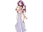  1girl breasts hiraizumi_kou large_breasts pasties purple_hair red_eyes simple_background 