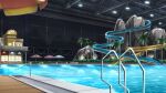  beach_umbrella building bush ceiling ceiling_light chair fence game_asset house indoors kouyoku_senki_exs-tia ladder lamp lamppost lounge_chair night no_humans non-web_source official_art outdoors palm_tree parasol plant pool pool_ladder railing rock scenery self-datamine sky stairs tree umbrella visual_novel_cg water window 