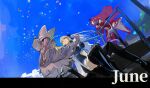  3girls absurdres baggy_pants baobhan_sith_(fate) baobhan_sith_(first_ascension)_(fate) bare_shoulders black_bow black_dress black_thighhighs blue_eyes blue_sky boots bow braid breasts center_frills cleavage detached_collar detached_sleeves dress fate/grand_order fate_(series) frills grey_eyes grey_hair habetrot_(fate) hair_bow hat highres hood hooded_jacket jacket large_breasts long_hair long_sleeves morgan_le_fay_(fate) morgan_le_fay_(second_ascension)_(fate) multiple_girls pants pink_hair pink_hat pink_jacket pointy_ears ponytail red_dress sidelocks sky thigh_boots thighhighs thighs tiara two-tone_dress very_long_hair white_dress white_pants wide_sleeves yorurokujuu 