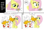  anthro canine comic couple crossover duo equine erection female feral fluttershy_(mlp) fox friendship_is_magic horse male mammal miles_prower my_little_pony pegasus penis pony sega sniffing sonic_(series) wings 