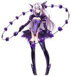 1girl boots breasts chest_jewel cleavage cleavage_cutout clothing_cutout corruption covered_navel covered_nipples dark_exs-tia dark_persona elbow_gloves full_body game_asset gloves headgear high_heel_boots high_heels highleg highleg_leotard holding holding_sword holding_weapon inoino katsuragi_marina kouyoku_senki_exs-tia large_breasts large_variant_set leotard long_hair looking_at_viewer non-web_source official_art one_eye_closed pain parted_lips purple_eyes self-datamine shiny_clothes showgirl_skirt simple_background skirt solo standing sword tachi-e tattoo thigh_boots thighhighs transparent_background variant_set weapon whip whip_sword white_hair 