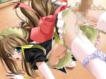 1boy 1girl 2000s_(style) :o against_wall all_fours ass blue_panties blush bow breasts brown_hair censored clothes_lift cum cum_in_pussy elbow_gloves game_asset gloves green_eyes hetero long_hair looking_back magical_girl mahou_senshi_(series) mahou_senshi_princess_tear mahou_senshi_sweet_knights maid medium_breasts mosaic_censoring nanase_ririko nipples no_bra non-web_source official_art open_mouth panties panties_around_one_leg penis ponytail pussy_juice saitou_natsuki self-datamine sex sex_from_behind skirt solo_focus sweet_lip thighhighs underboob underwear vaginal variant_set visual_novel_cg white_panties 