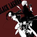  2girls black_lagoon detteyu dual_wielding earrings holding jewelry knife kukri long_hair monochrome multiple_girls rotton_the_wizard sawyer_the_cleaner scar shenhua sunglasses 