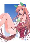  1girl animal_ears bare_shoulders bikini blue_eyes blunt_bangs blush breasts commentary_request ear_covers green_bikini hair_ornament hairband hime_cut horse_ears horse_girl horse_tail jacket jacket_partially_removed long_hair long_sleeves looking_at_viewer open_mouth orange_hair orange_tail red_jacket silence_suzuka_(umamusume) small_breasts smile solo swimsuit tail tan tanlines tracen_training_uniform track_jacket umamusume white_hairband yumesato_makura 