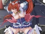  1boy 1girl 2000s_(style) arms_behind_back blush boots bow breasts breasts_out censored closed_eyes clothed_sex clothing_aside cowgirl_position elixir_lime game_asset girl_on_top hetero jewelry large_breasts long_hair magical_girl mahou_senshi_(series) mahou_senshi_elixir_knights mosaic_censoring night nipples no_bra non-web_source official_art open_mouth outdoors panties panties_aside penis pink_panties ponytail purple_panties rape red_hair ribbon saitou_natsuki self-datamine sex skirt solo_focus straddling sweat tachibana_arisu_(mahou_senshi) thigh_boots thighhighs underwear vaginal variant_set very_long_hair visual_novel_cg 