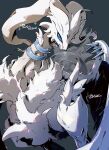  baachamu blue_sclera claws colored_sclera commentary_request dragon highres no_humans pokemon pokemon_(creature) pokemon_focus reshiram white_fur 